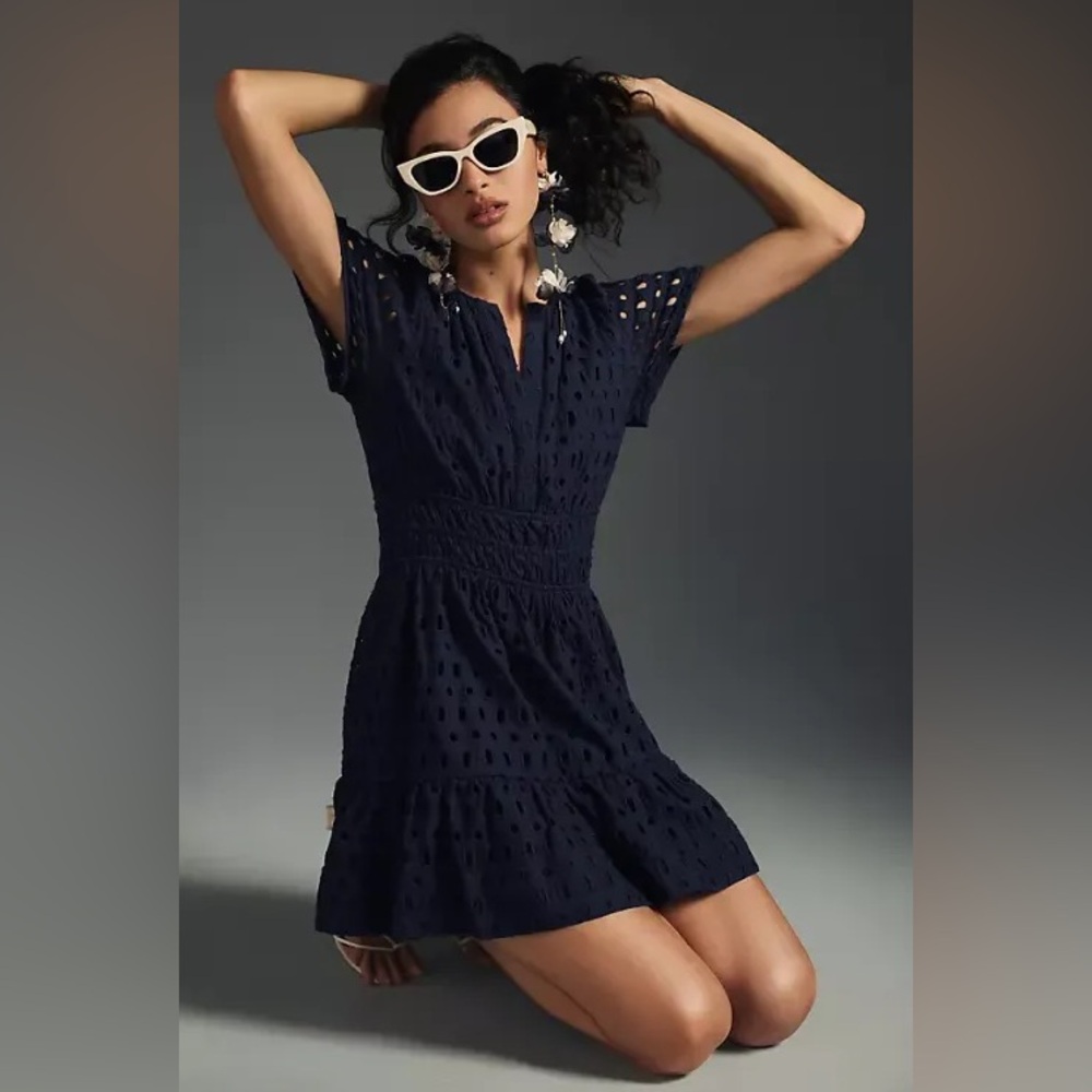 Anthropologie Somerset Mini Dress, Eyelet Edition